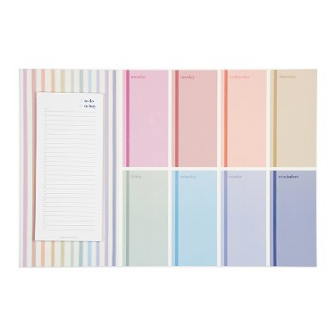 Colorful Repositionable Weekly Whiteboard And Notepad