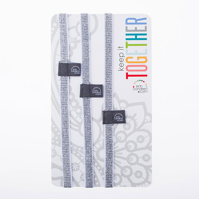 Metallic Platinum Elastic Band Trio