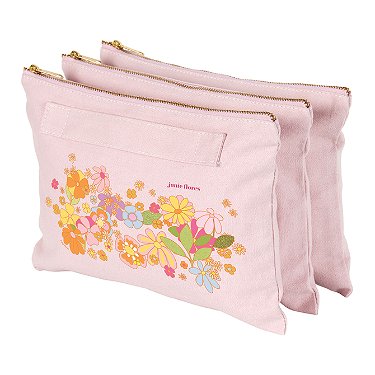 Medium Cherry & Lemon Lace Zippered Pouch, Fully Lined – H bar N