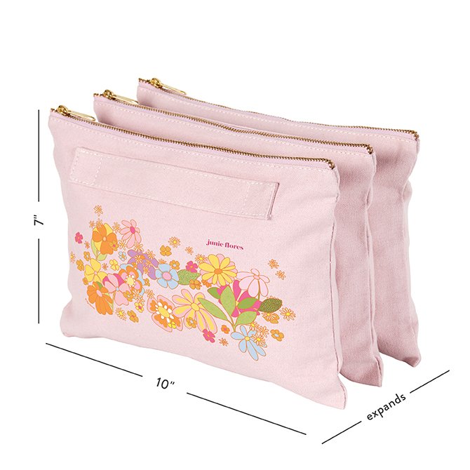 Alja Horvat Bright Blooms Custom Accordion Zipper Pouch | Erin Condren