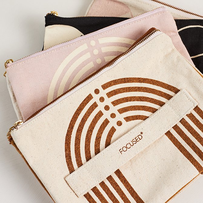 Quartz Half Moon Focused Medium Accordion Zipper Pouch Erin Condren