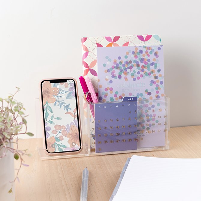 Acrylic Perpetual Calendar Desk Organizer Erin Condren