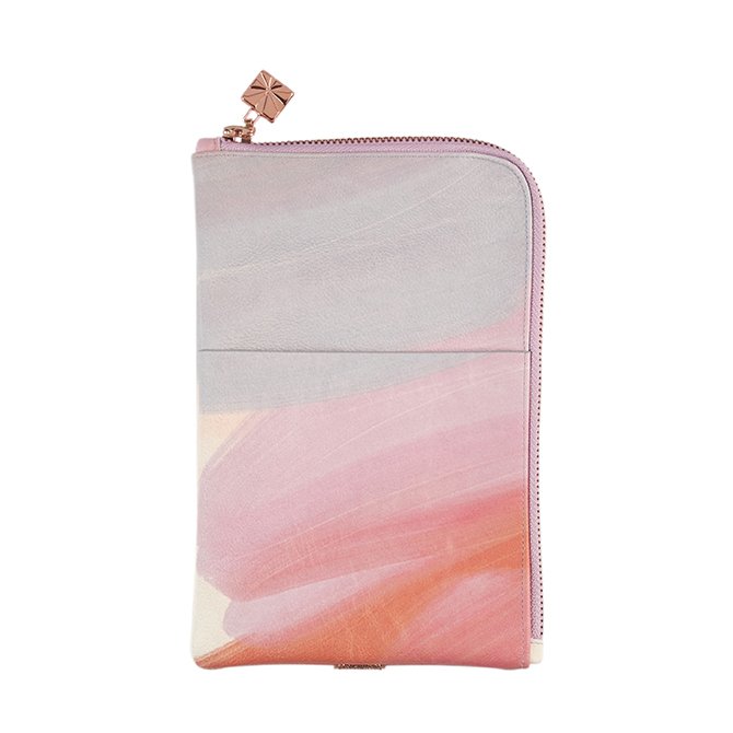 Marble Zipper Coin Purse - Pink