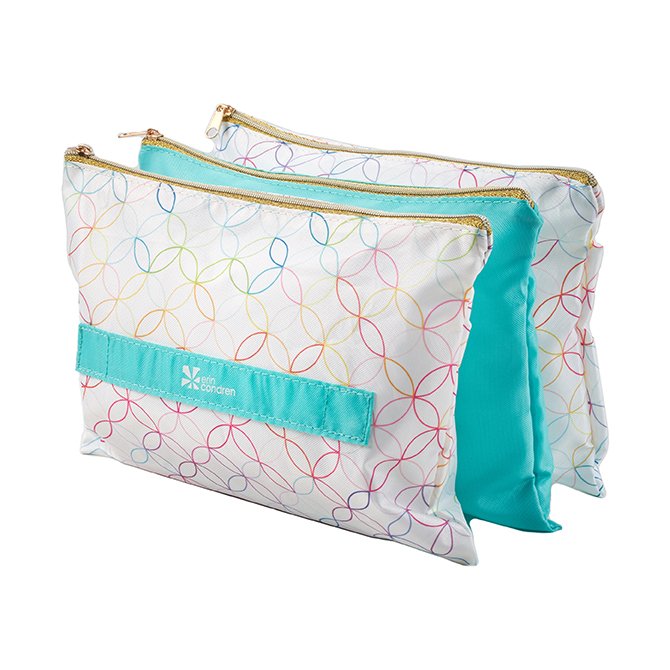 Large Mid Century Circles Accordion Zipper Pouch | Erin Condren