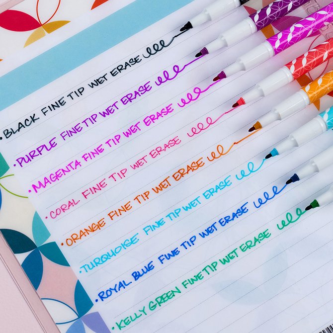 Classic Fine Tip Wet Erase Markers 8Pack Erin Condren