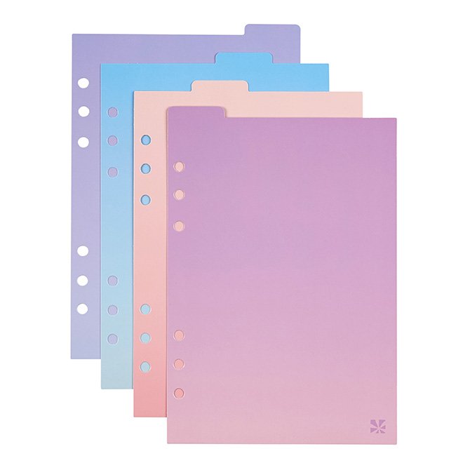 Colorblends A5 Ring Agenda Dividers 4-Pack | Erin