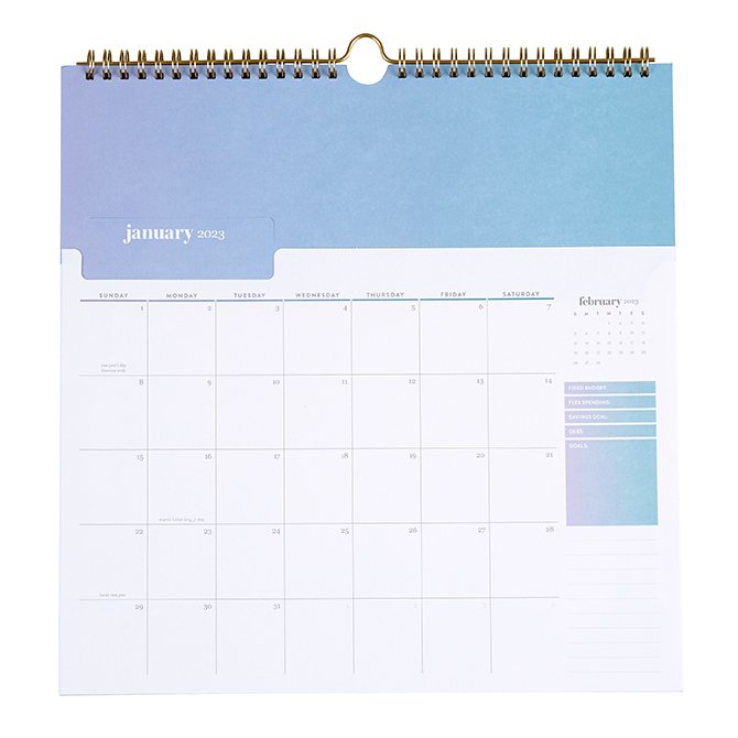 Budget File Folders Calendar | Erin Condren