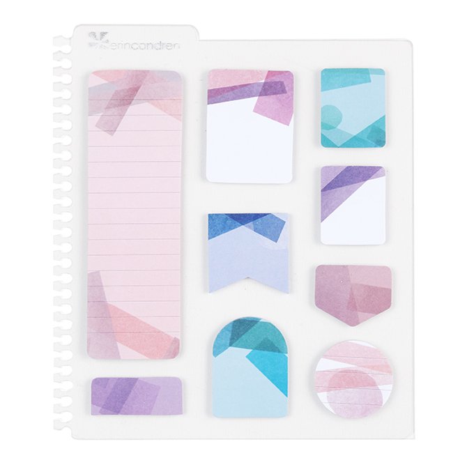 Aesthetic Stuff 1 Set Transparent Sticky Memo Pads Self-Adhesive Note Paper Stickers File Tabs Flags Colored Page Markers Labels for Students