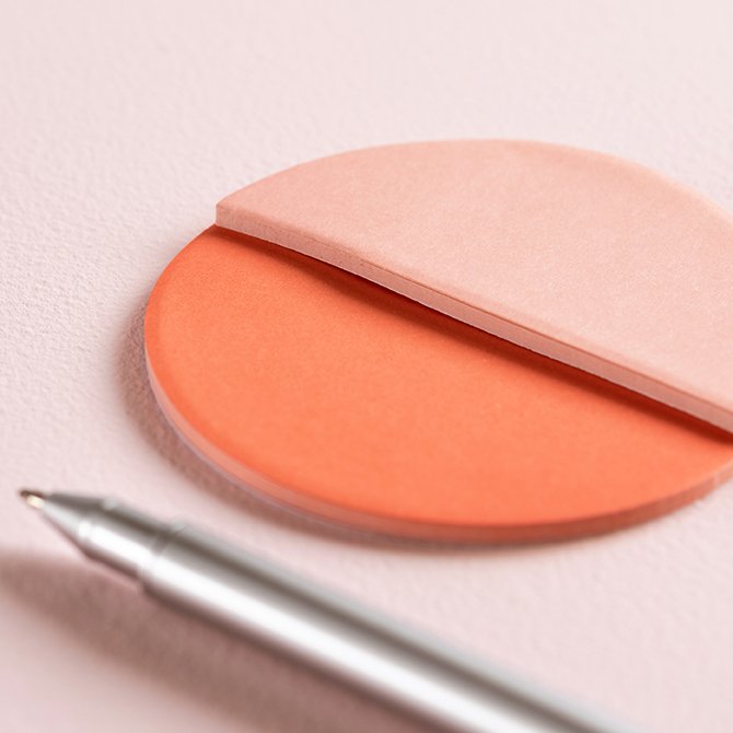 Peach and Salmon Circle Sticky Notepad Set | Erin Condren