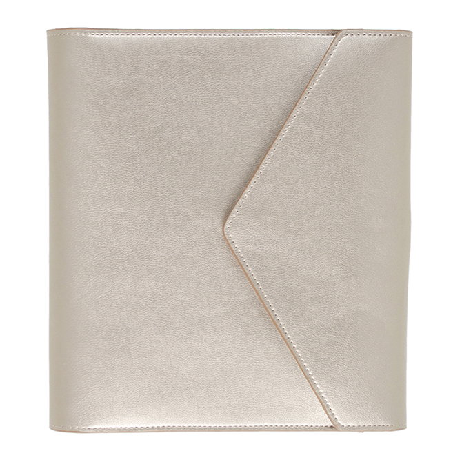 Champagne Vegan Leather Folio