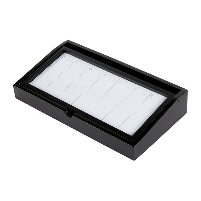 Black Weekly Desktop Whiteboard with Storage Erin Condren