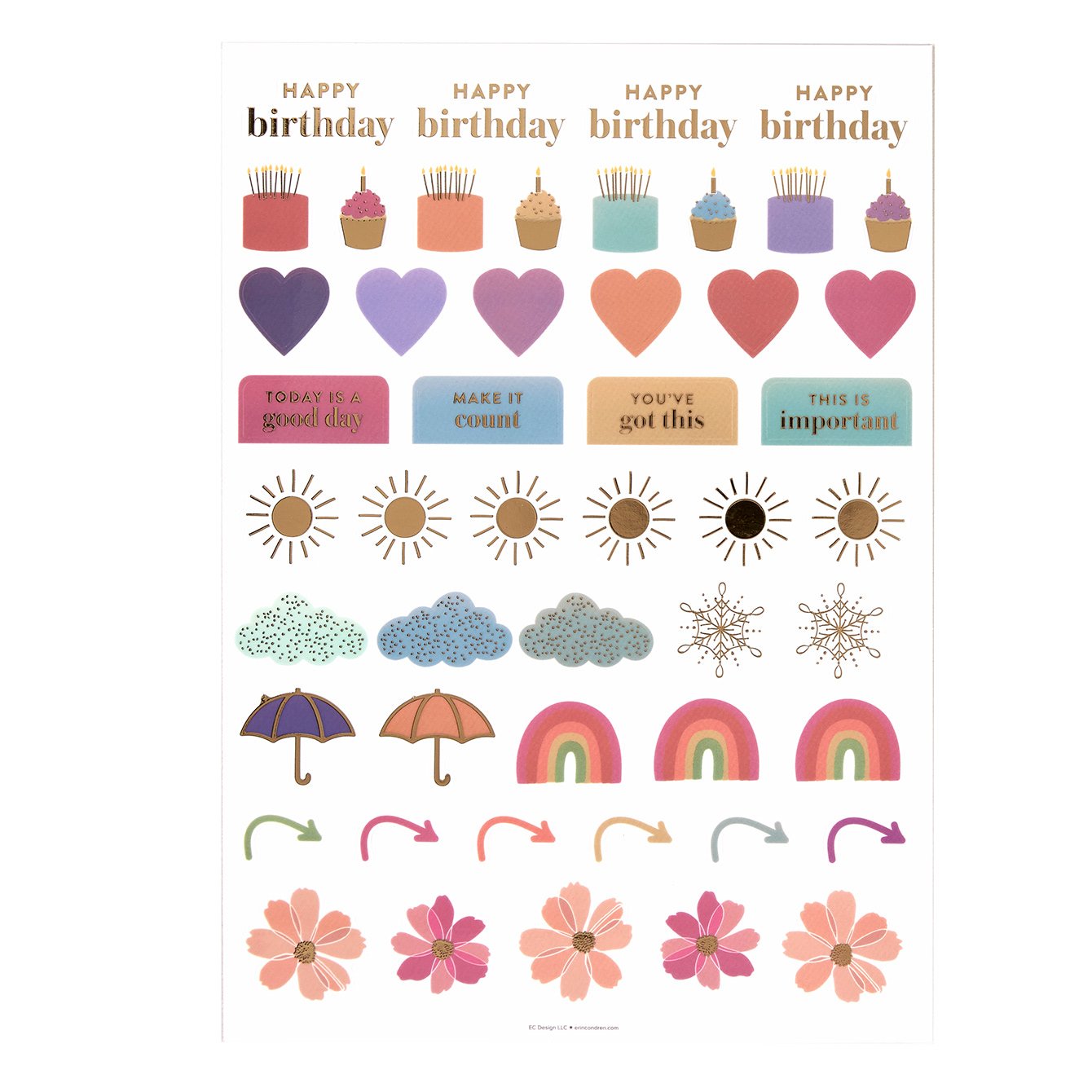 Acrylic Wall Calendar Clings Erin Condren