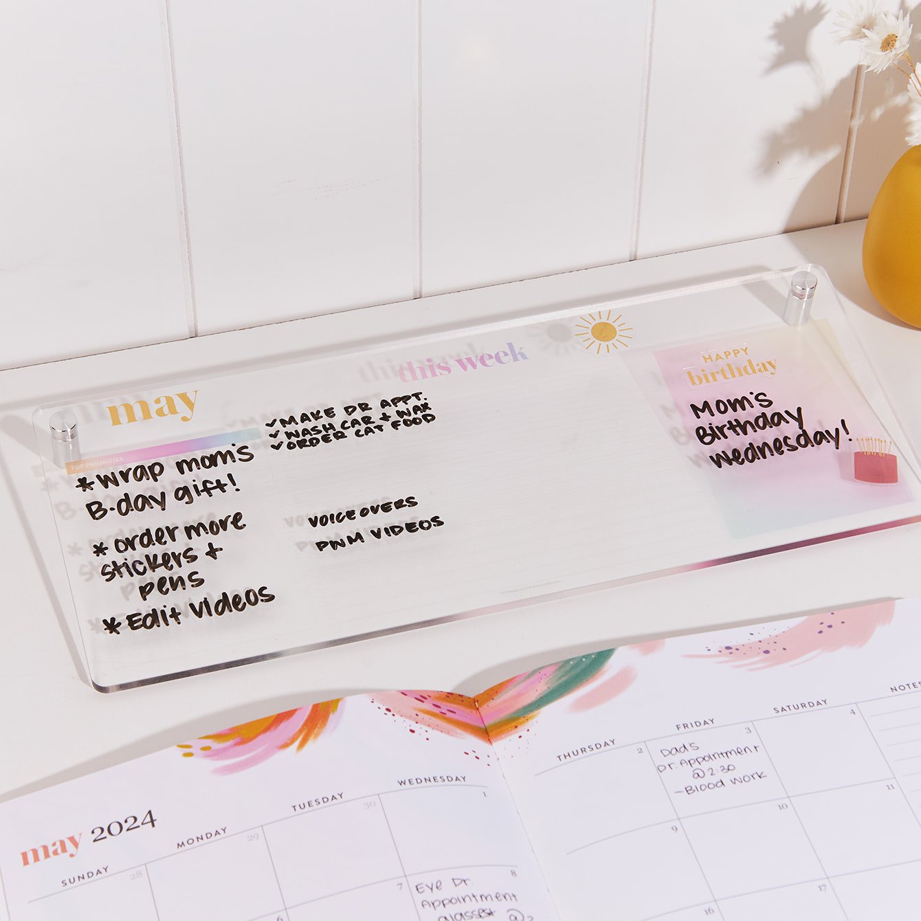 Acrylic Wall Calendar Clings Erin Condren