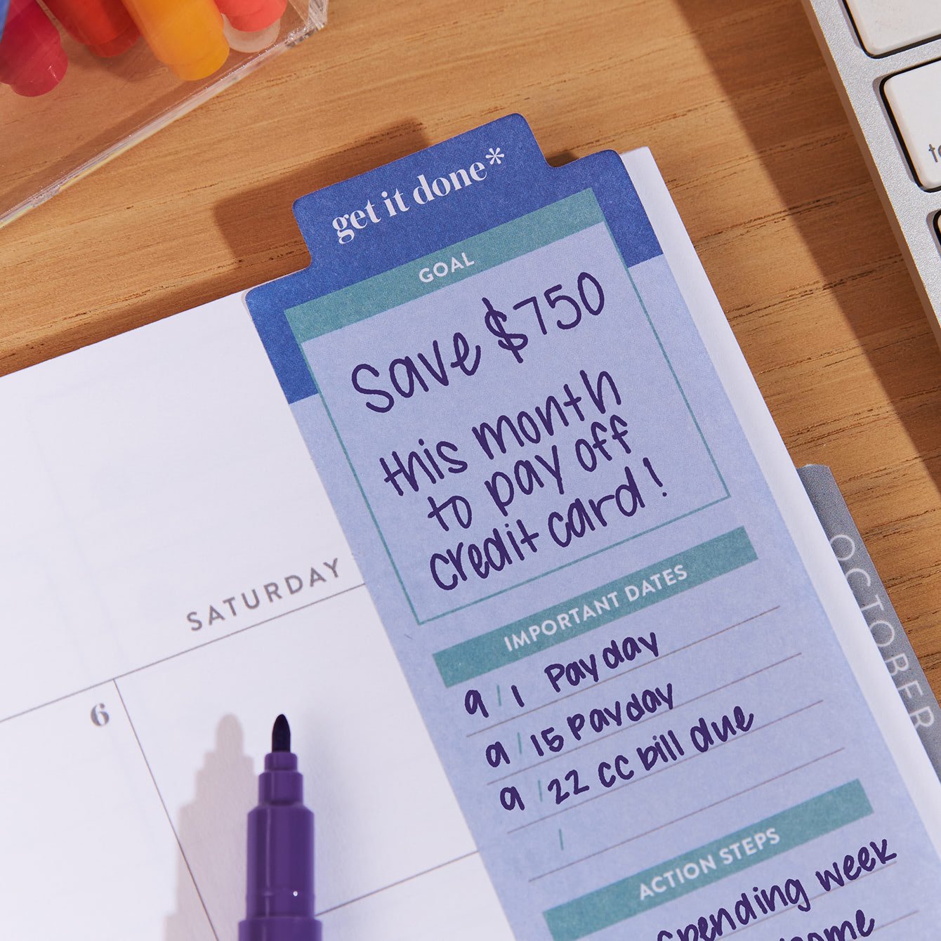 Goal Setting Bookmark Sticky Notes 23 | Erin Condren