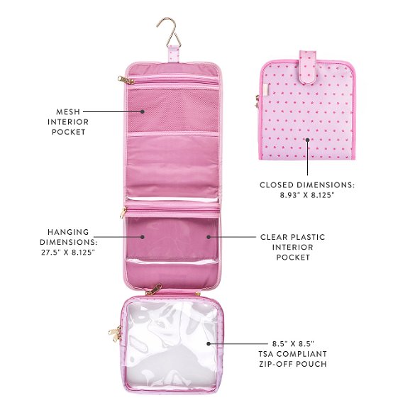 clear hanging travel toiletry bag Clear Hanging Travel Organizer Bag