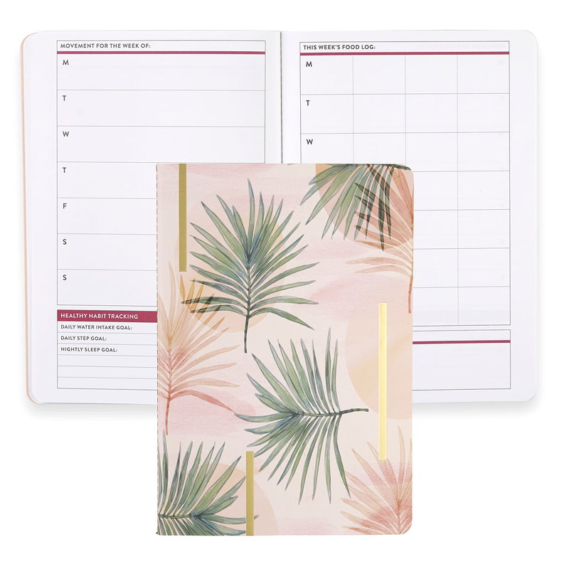 Watercolor Palms PetitePlanner Wellness Log