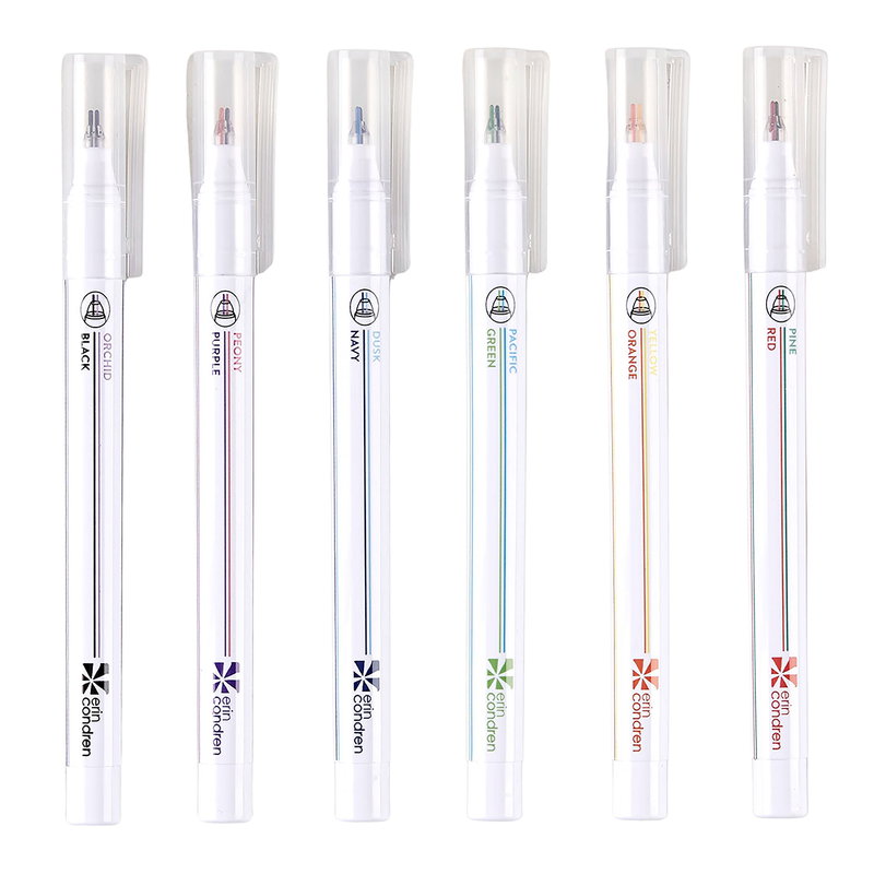 Double Line Marker Pens 6-Pack