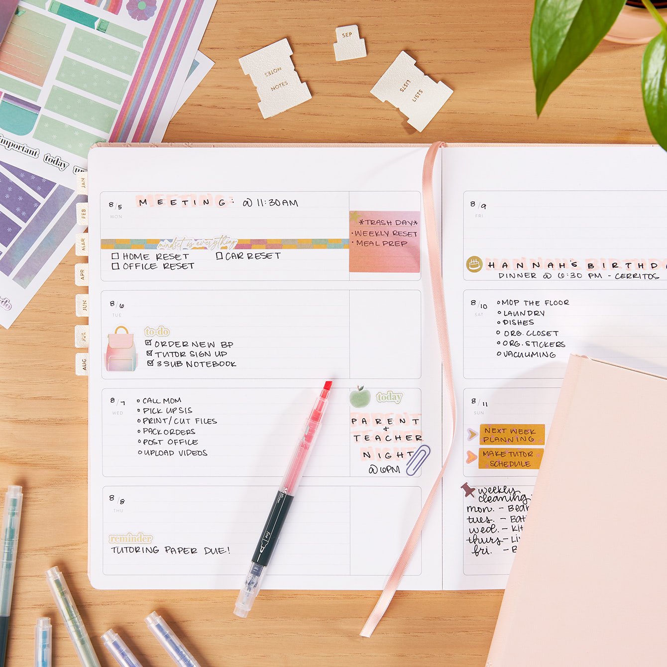 Blush Softbound Undated LifePlanner™ Bundle Erin Condren