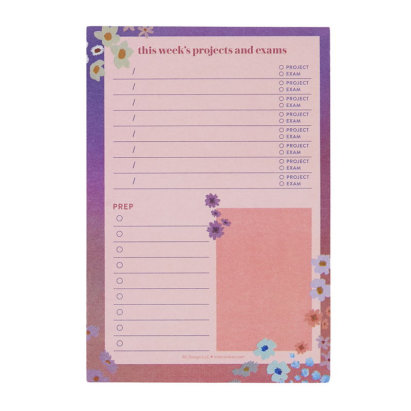 Weekly Projects and Exams Sticky Notes