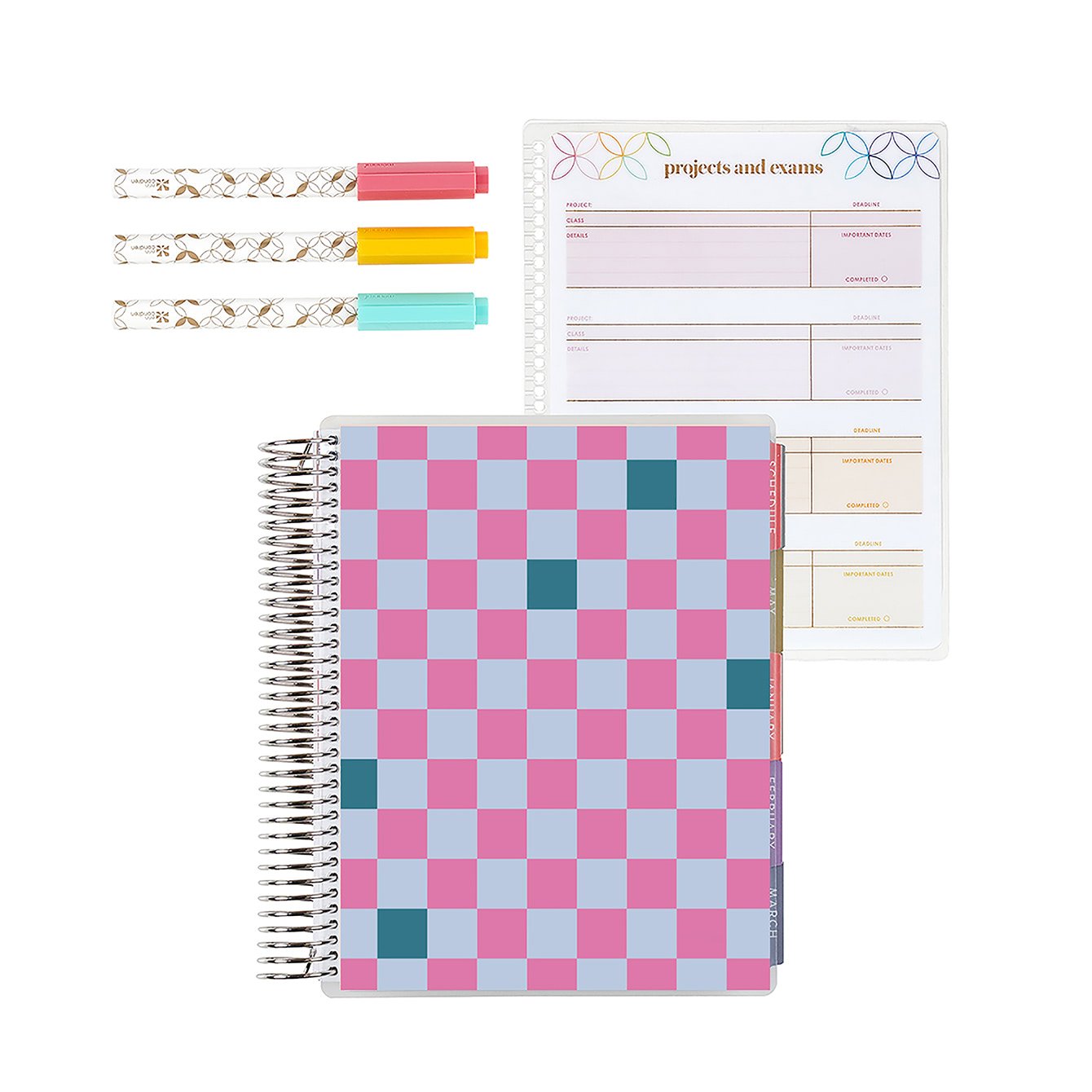 Checkered Academic Planner Bundle | Erin Condren