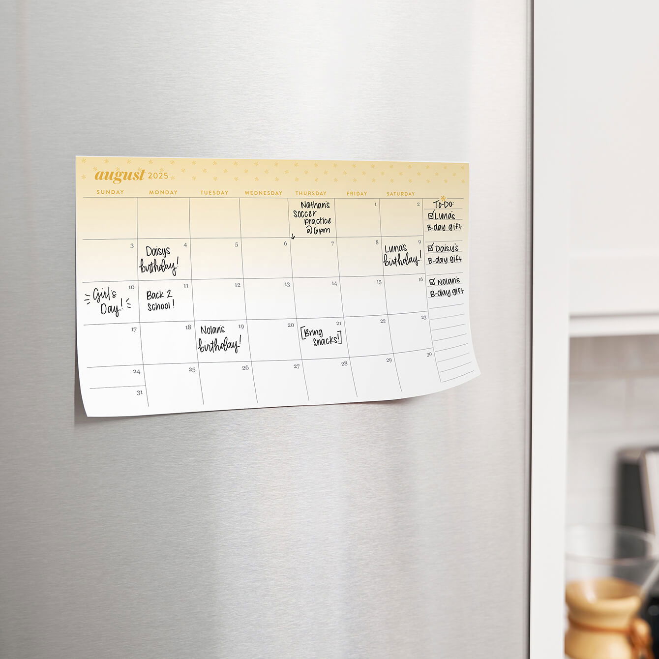 Floral Magnetic Calendar For Refrigerator: 2026-2027 Two-year