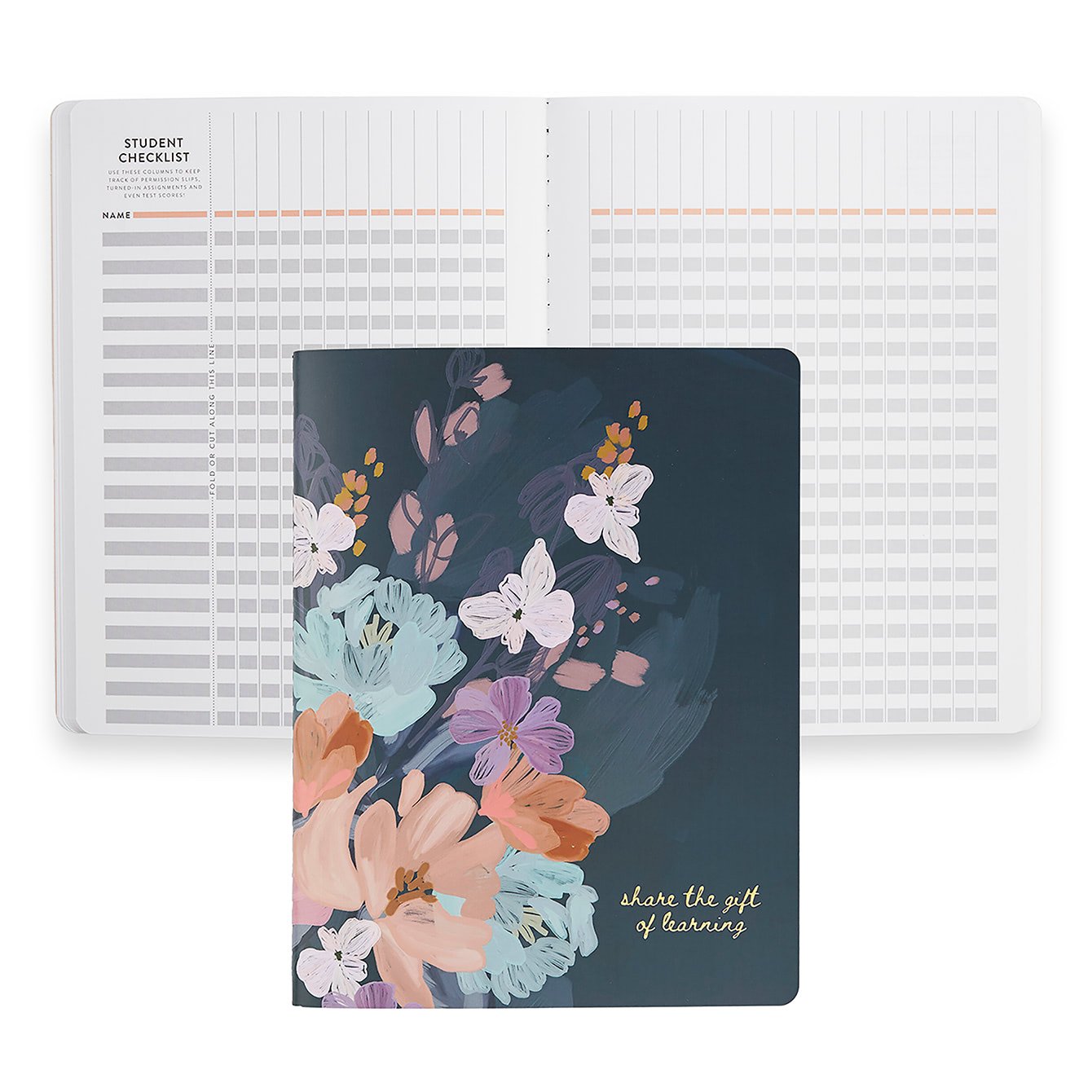 Bold Blooms Bound Teacher Record Book | Erin Condren