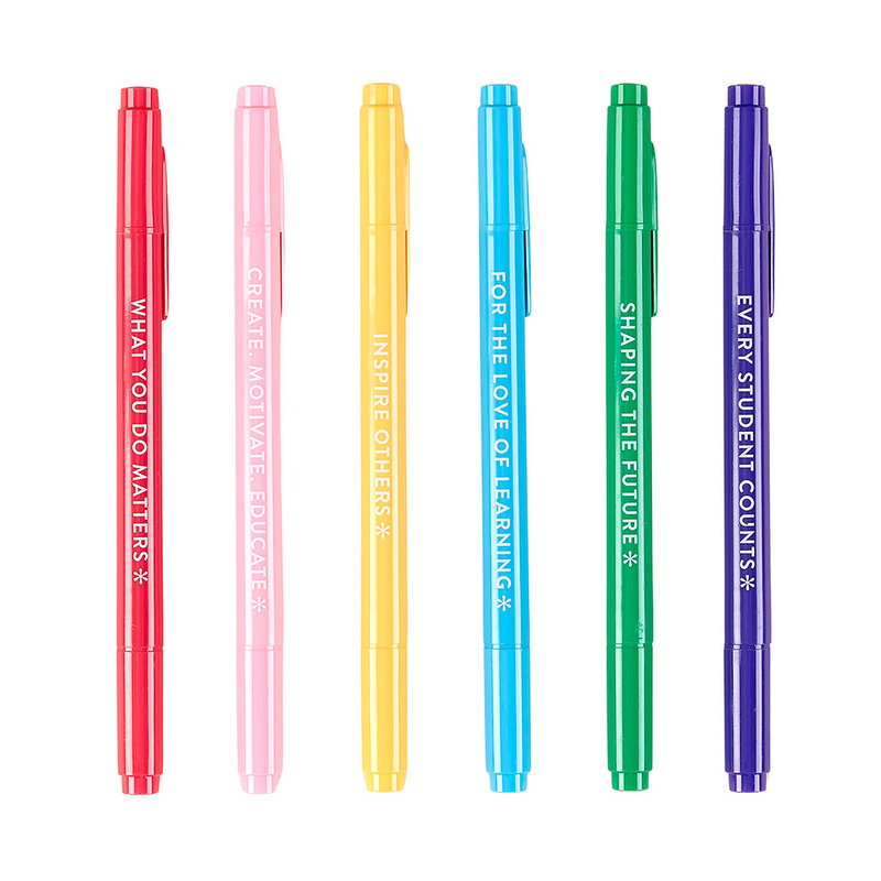 Teacher Dual-Tip Markers 6-Pack