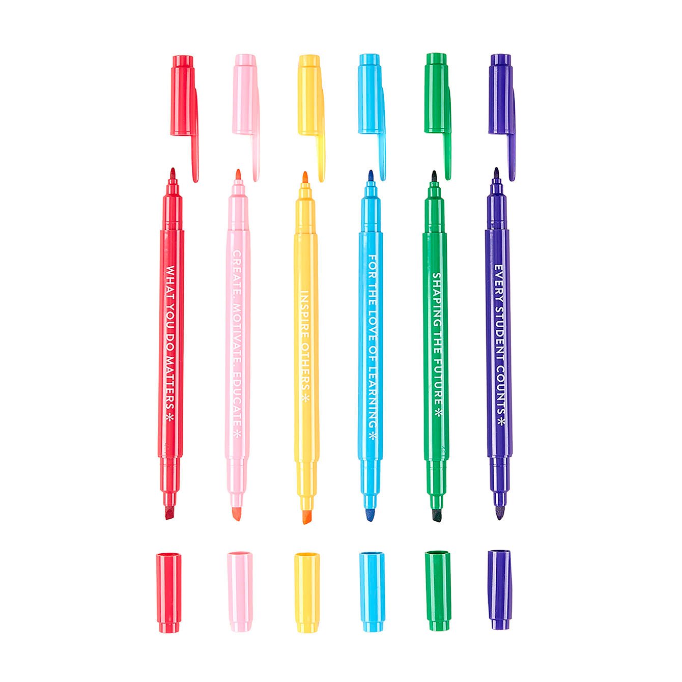 Teacher Dual-Tip Markers 6-Pack | Erin Condren Teacher Dual-Tip Markers 6-Pack | Erin Condren