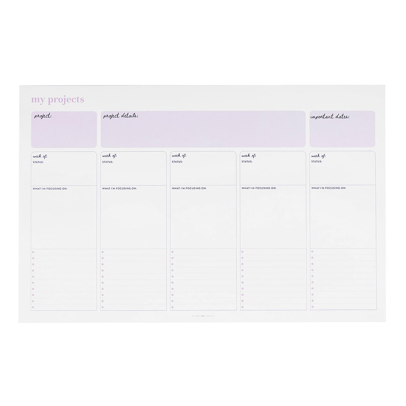 Monthly Project Deskpad | Erin Condren