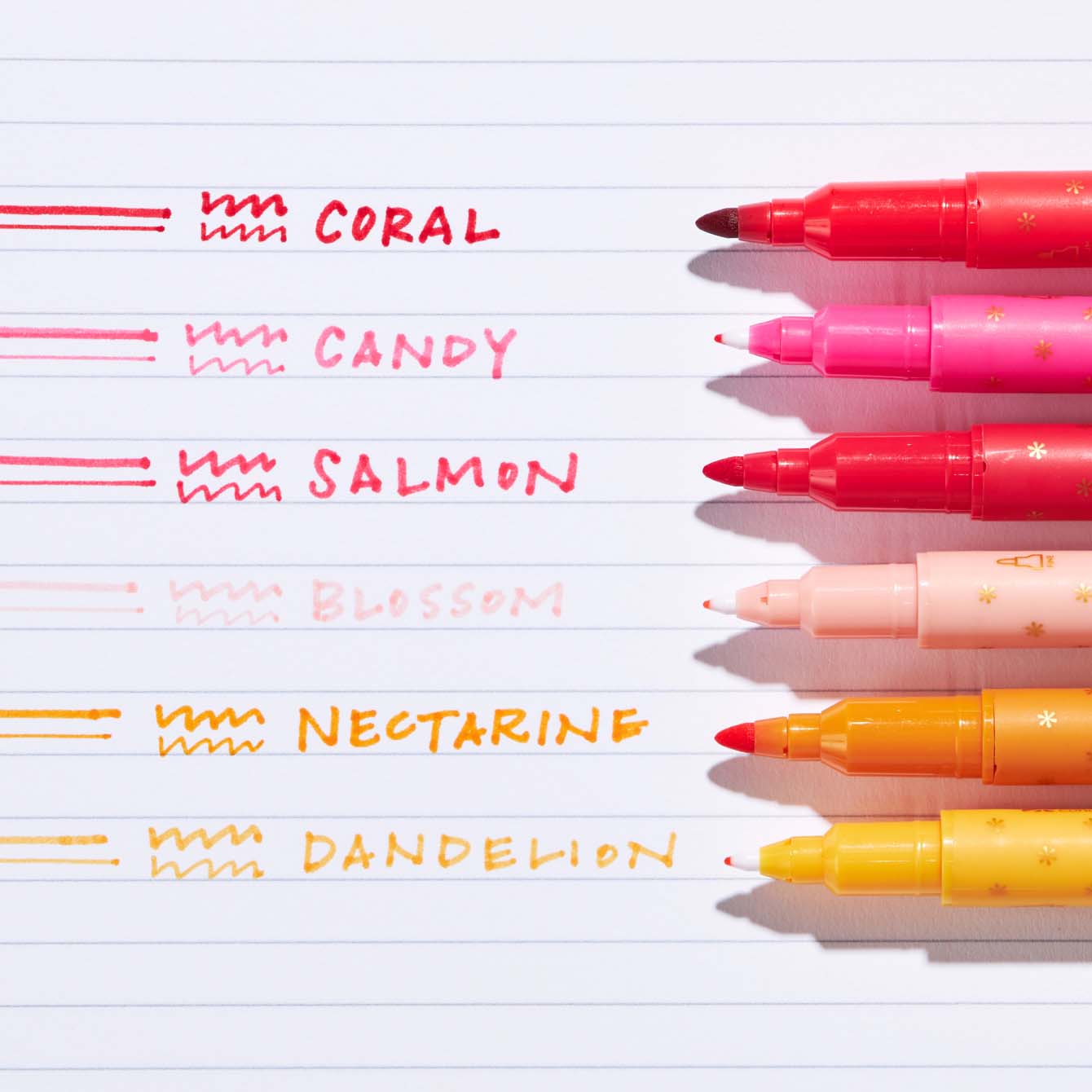 Sunset Dual-Tip Markers 6-Pack | Erin Condren