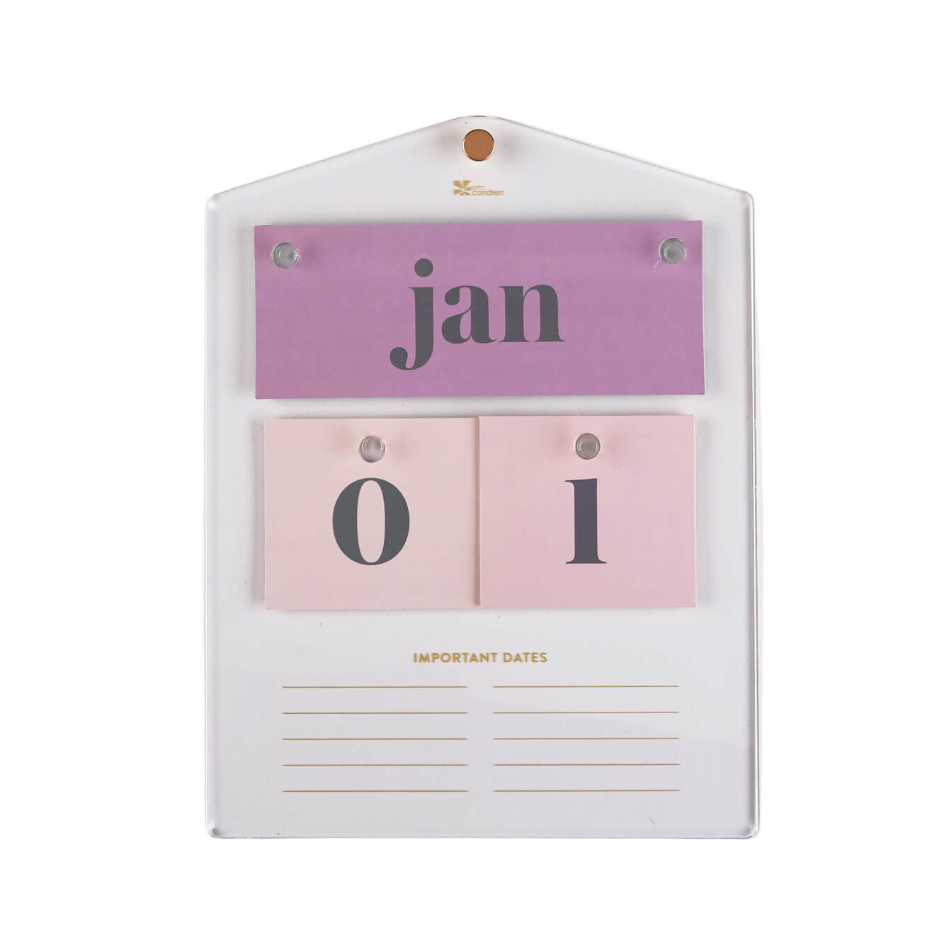 Acrylic Perpetual Wall Calendar Erin Condren