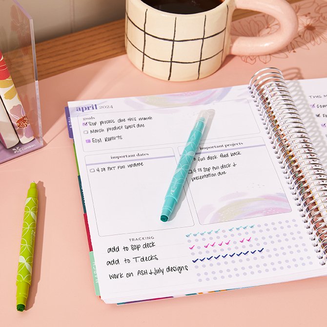 Erin Condren Dual-Tip List Markers - Teacher Organization - 6 Pack - Stamp  Important Notes, Highlight Student's Answers and Check Off To-Do Lists!