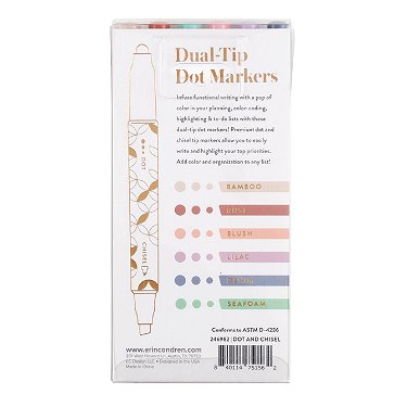 Dual-Tip Dot and Chisel Markers 6-Pack