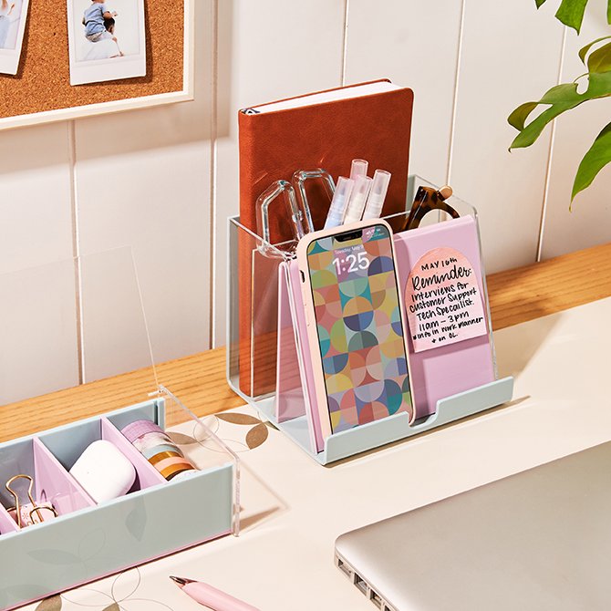 Pastel Acrylic Tablet Stand and Organizer | Erin Condren