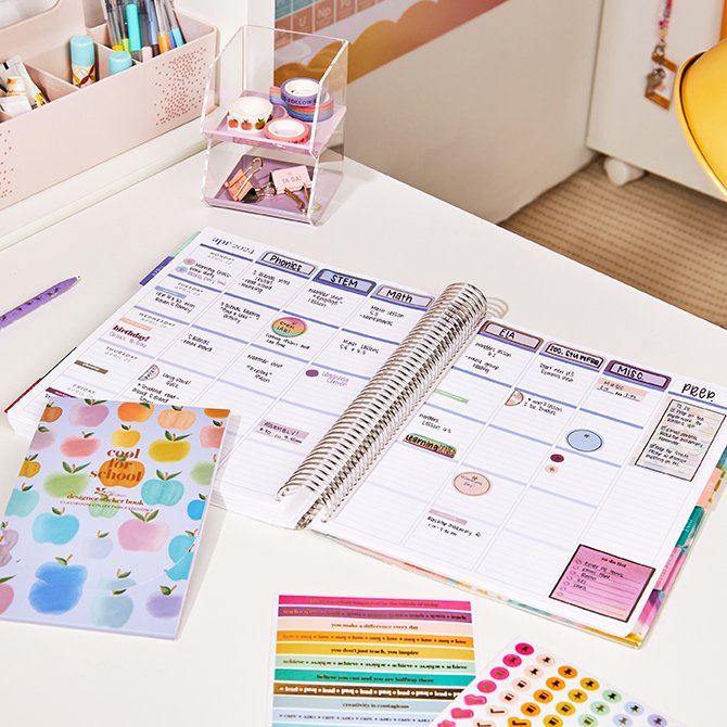  Classic Sticker Book in Colorful Mid Century Circles, Decorate  Your Paper Crafts, Label, Color Code Your Planner and Calendar with  Beautiful Stickers by Erin Condren : Office Products