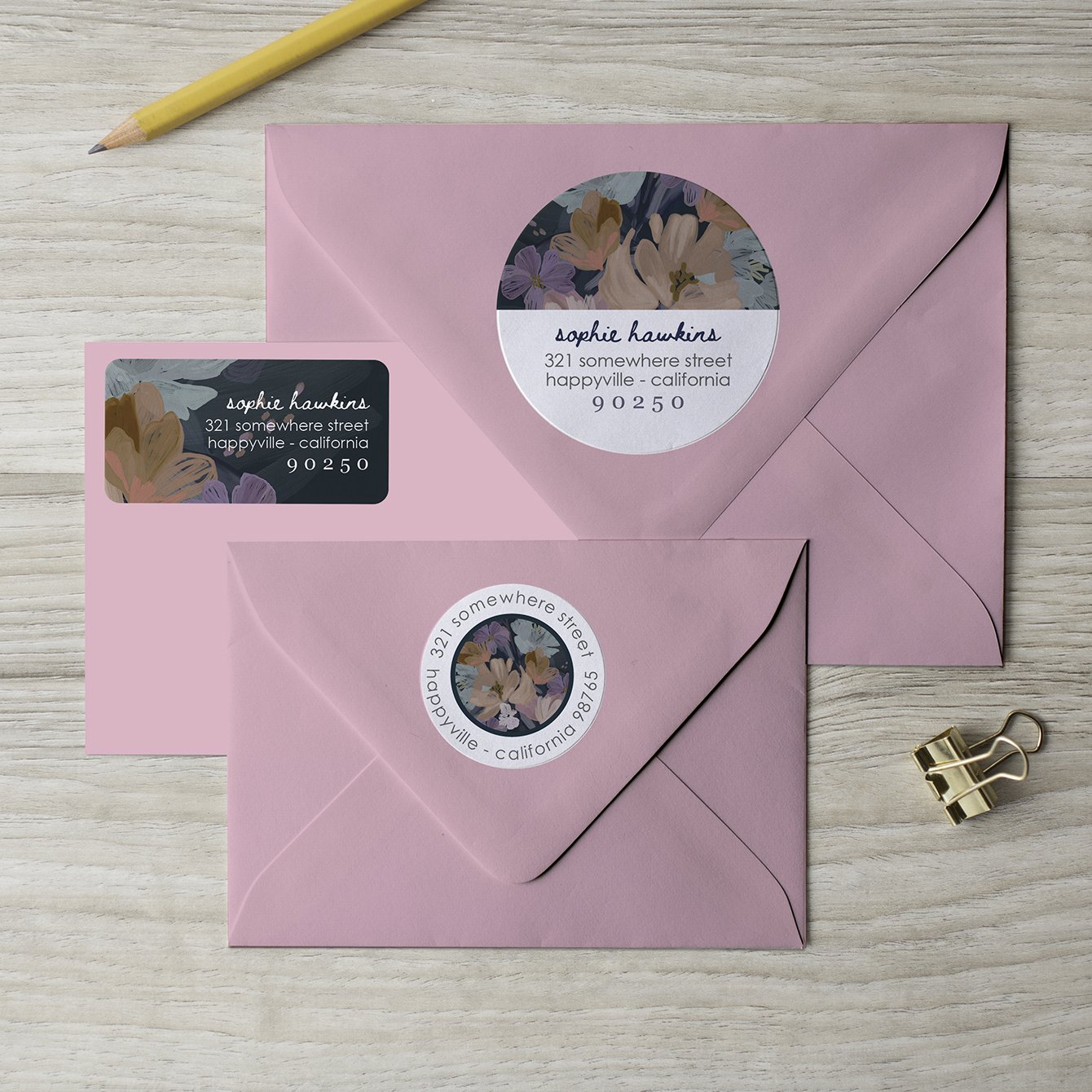 Bold Blooms Return Address Labels | Erin Condren