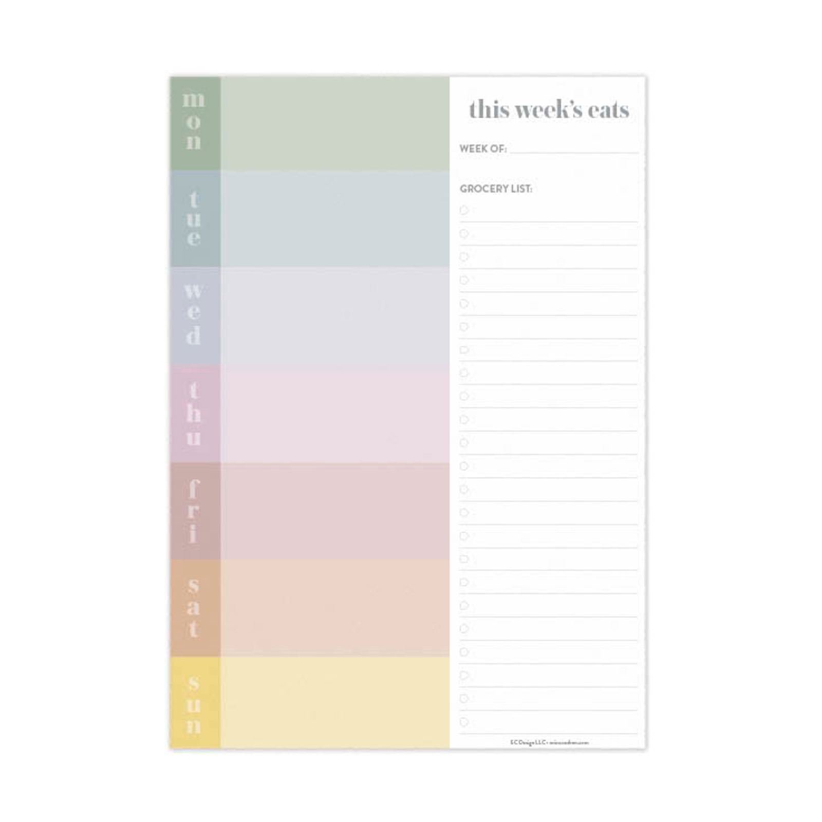 Erin Condren Weekly Whiteboard 18x12 With Refillable Notepad - Desk Organization Planner