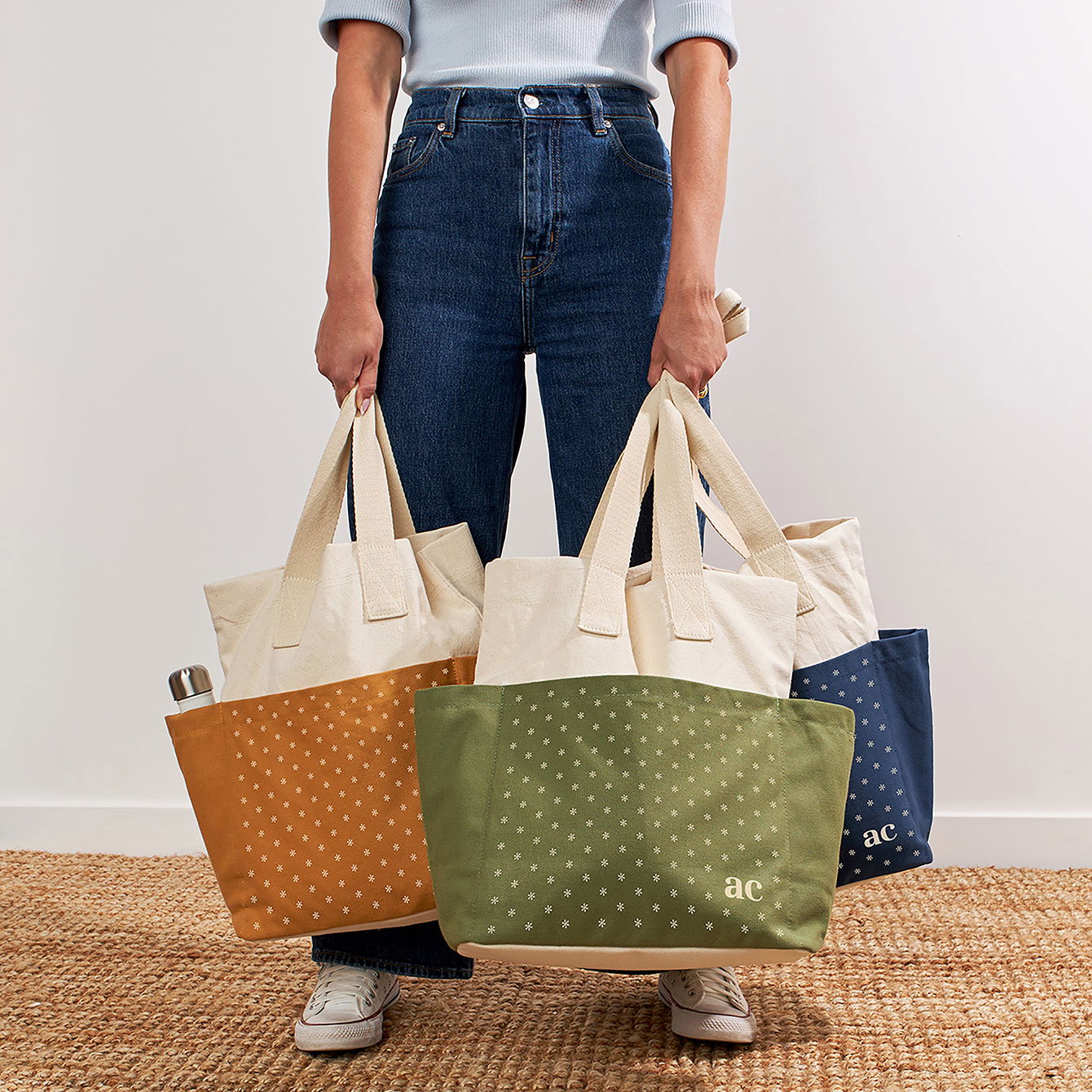 Canvas Asterisk Custom Color Block Tote Bag | Erin Condren