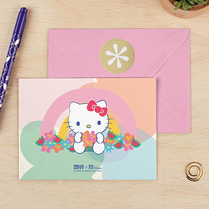 Hello Kitty Flower Power Personalized Stationery