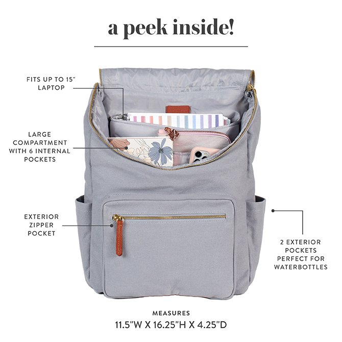 Choose Peace Custom Backpack in Blush by Erin Condren