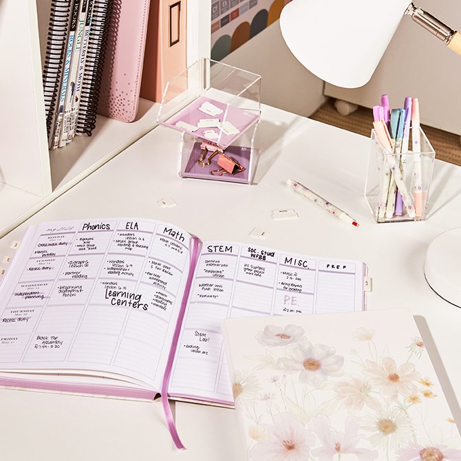 Wildflowers Softbound Teacher Lesson Planner Bundle Erin Condren