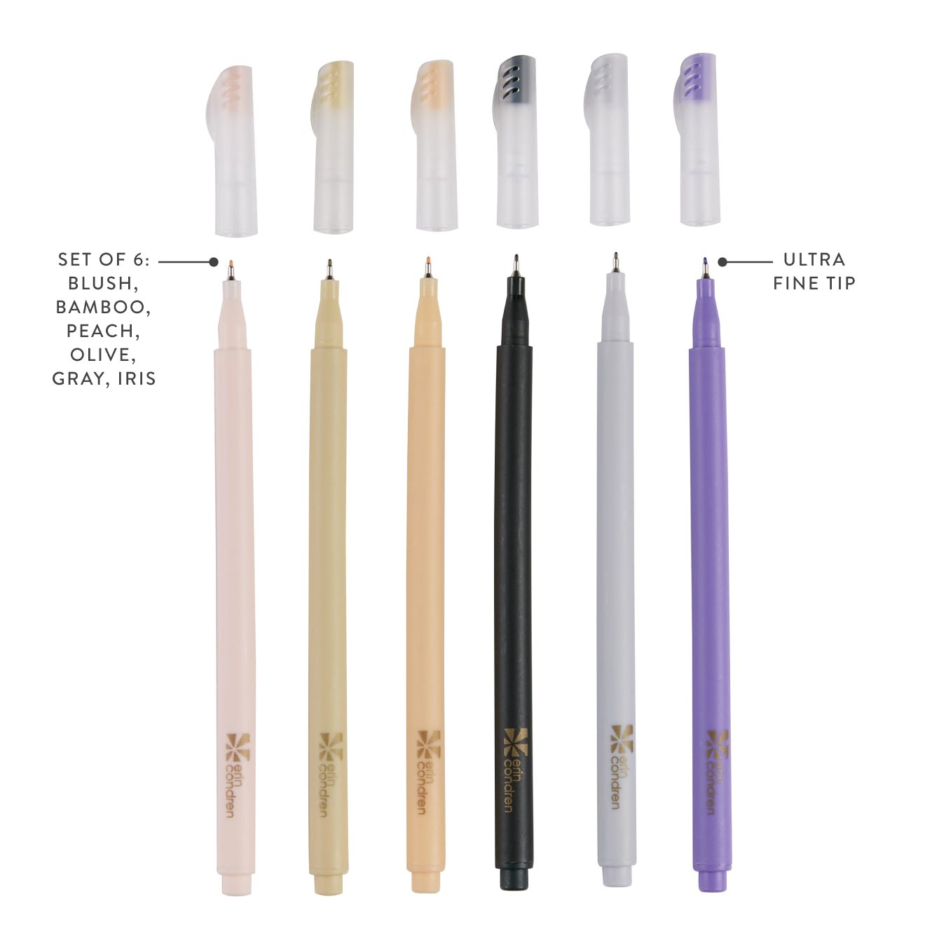 【美品】FantasticRubber 0.4mmフルオーダーネックエントリー Winter Colorful Fine Tip Markers 6-Pack | Erin Condren