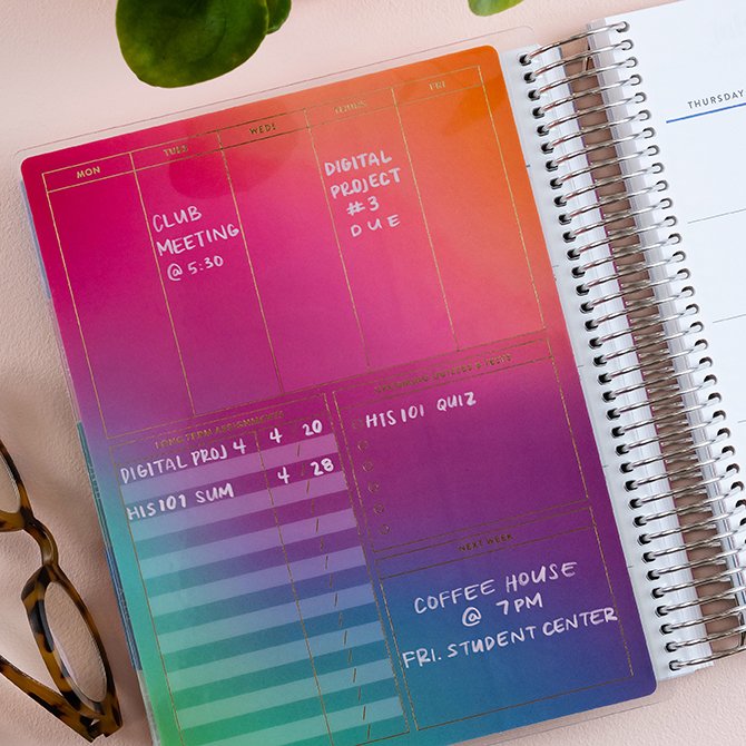 Colorblends Snap-In School Tracker Dashboard | Erin Condren