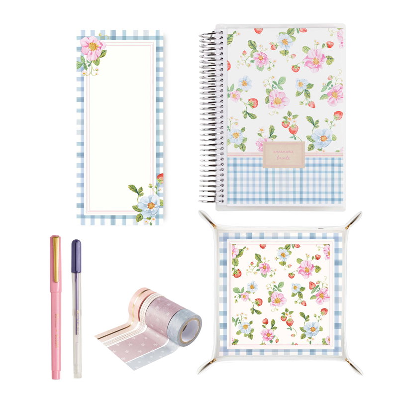Spring Strawberries A5 Perpetual Lined Notebook Bundle