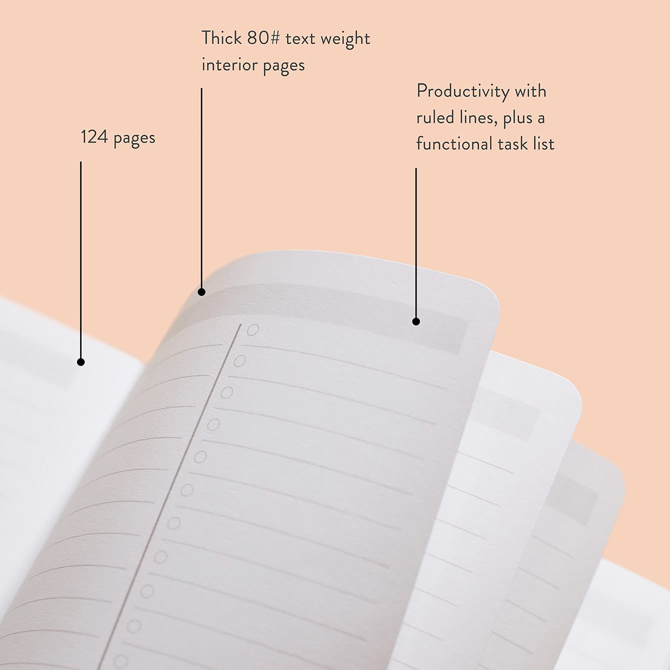 Pomegranate Asterisk Productivity Softbound Notebook Erin Condren