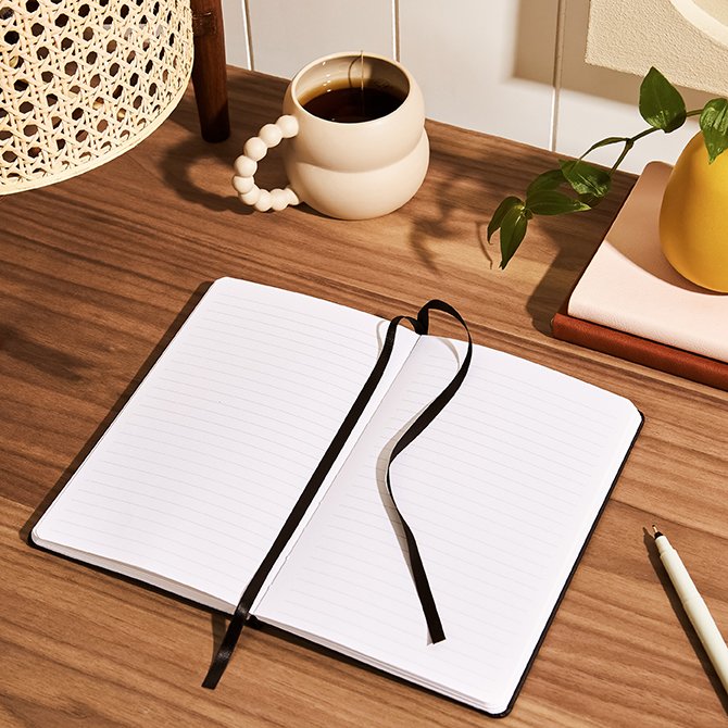 Black Lined Softbound Focused Notebook™️ Erin Condren