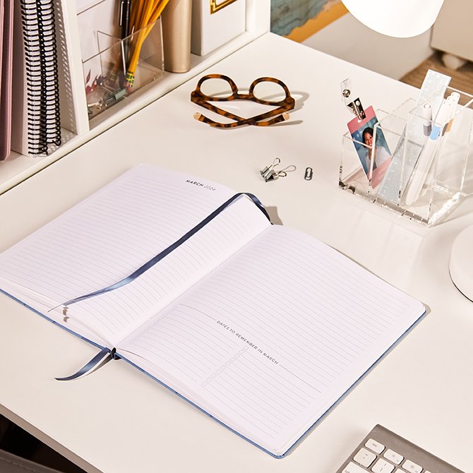 Large Tranquil Blue Softbound Focused Teacher Lesson Planner Erin Condren