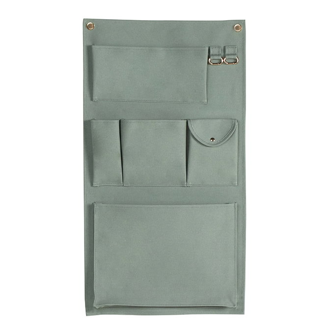 Large Sage Focused Canvas Wall Organizer
