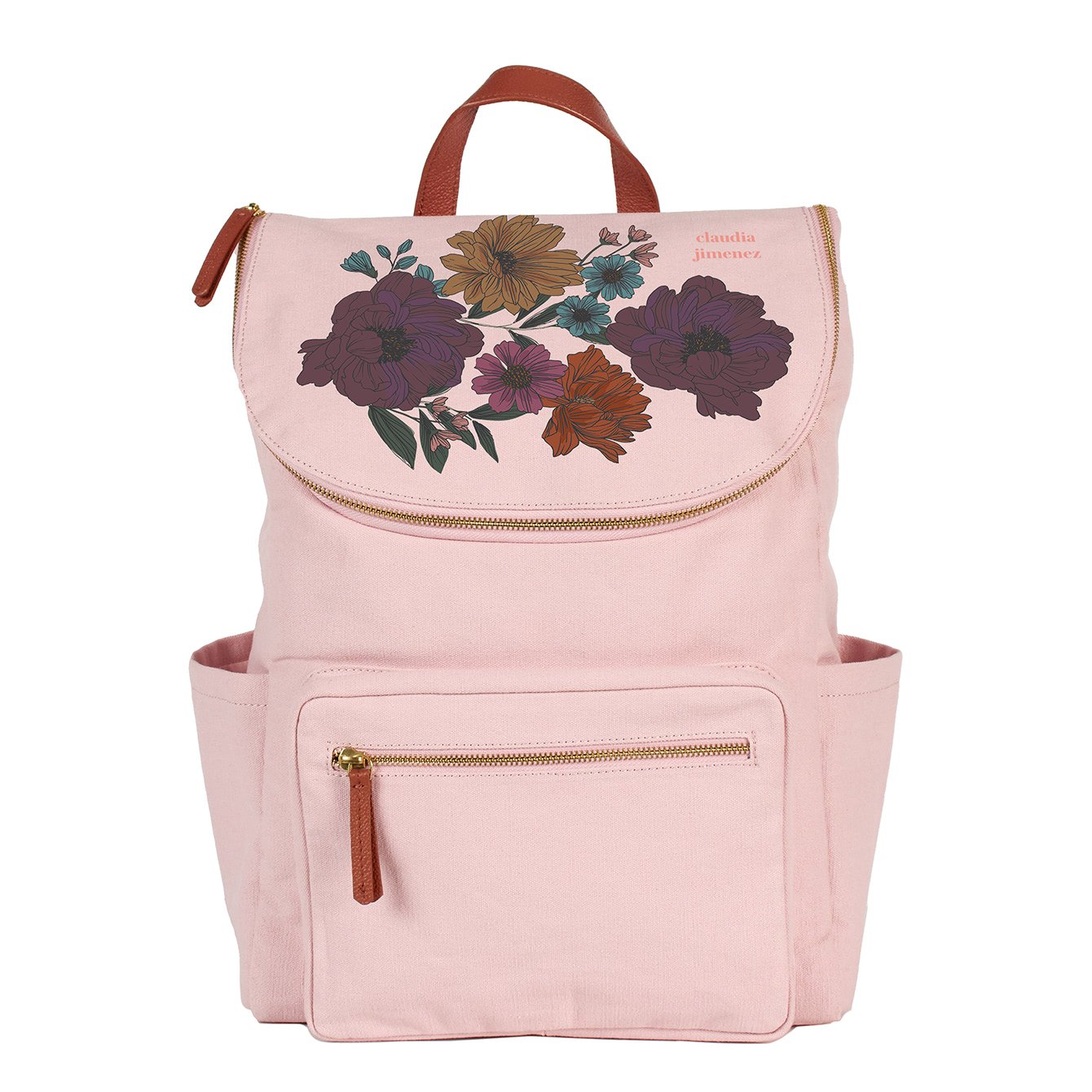 BiggerStore Women's Leather Fashion Casual Floral Printing Mini Backpack  (Pink) : Amazon.in: Fashion