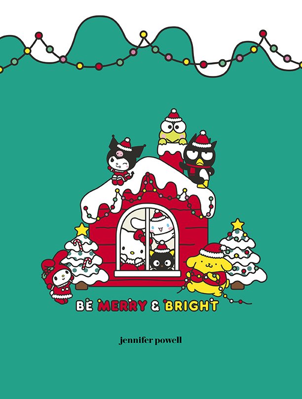 MERRY & BRIGHT CHRISTMAS STICKER BOOK. [Book]